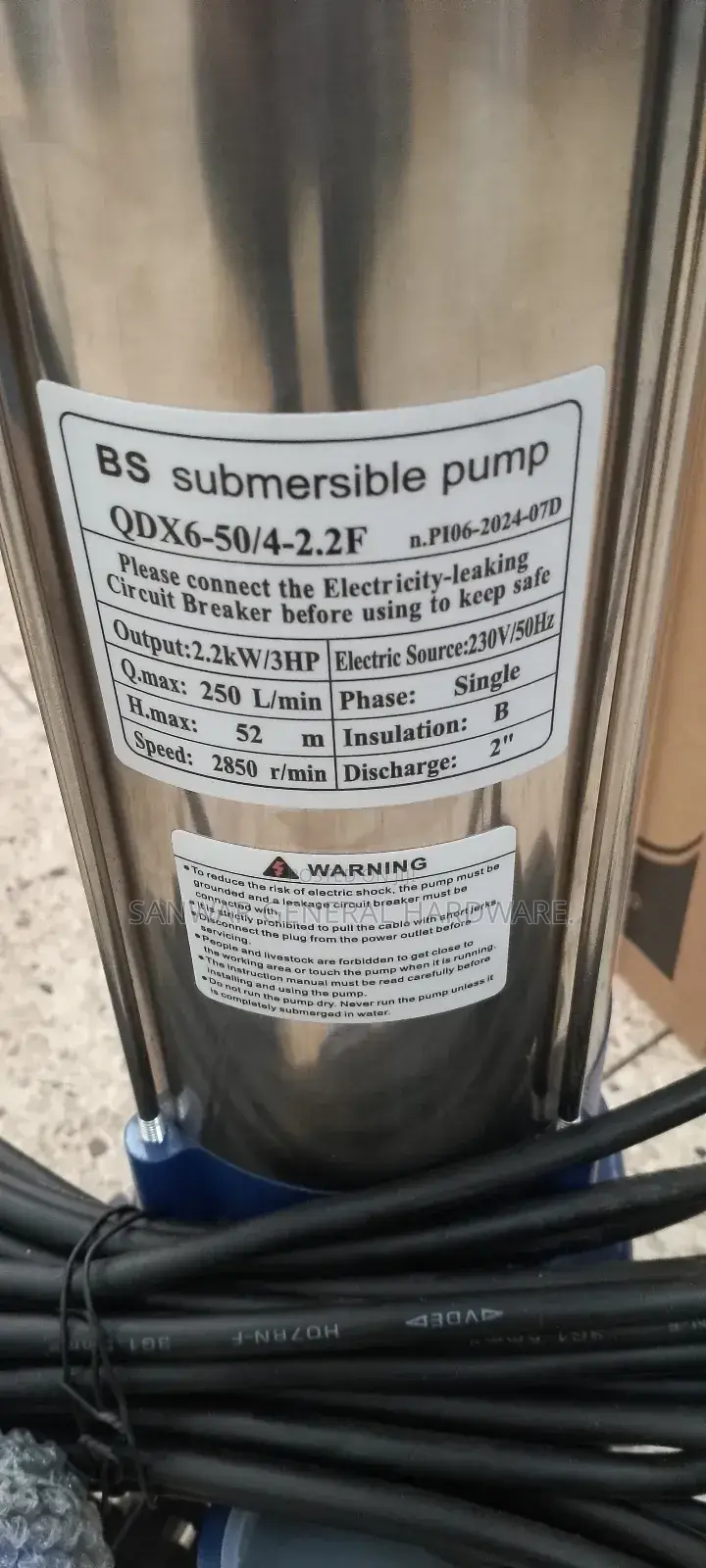Sewage Water Pumps (52m)