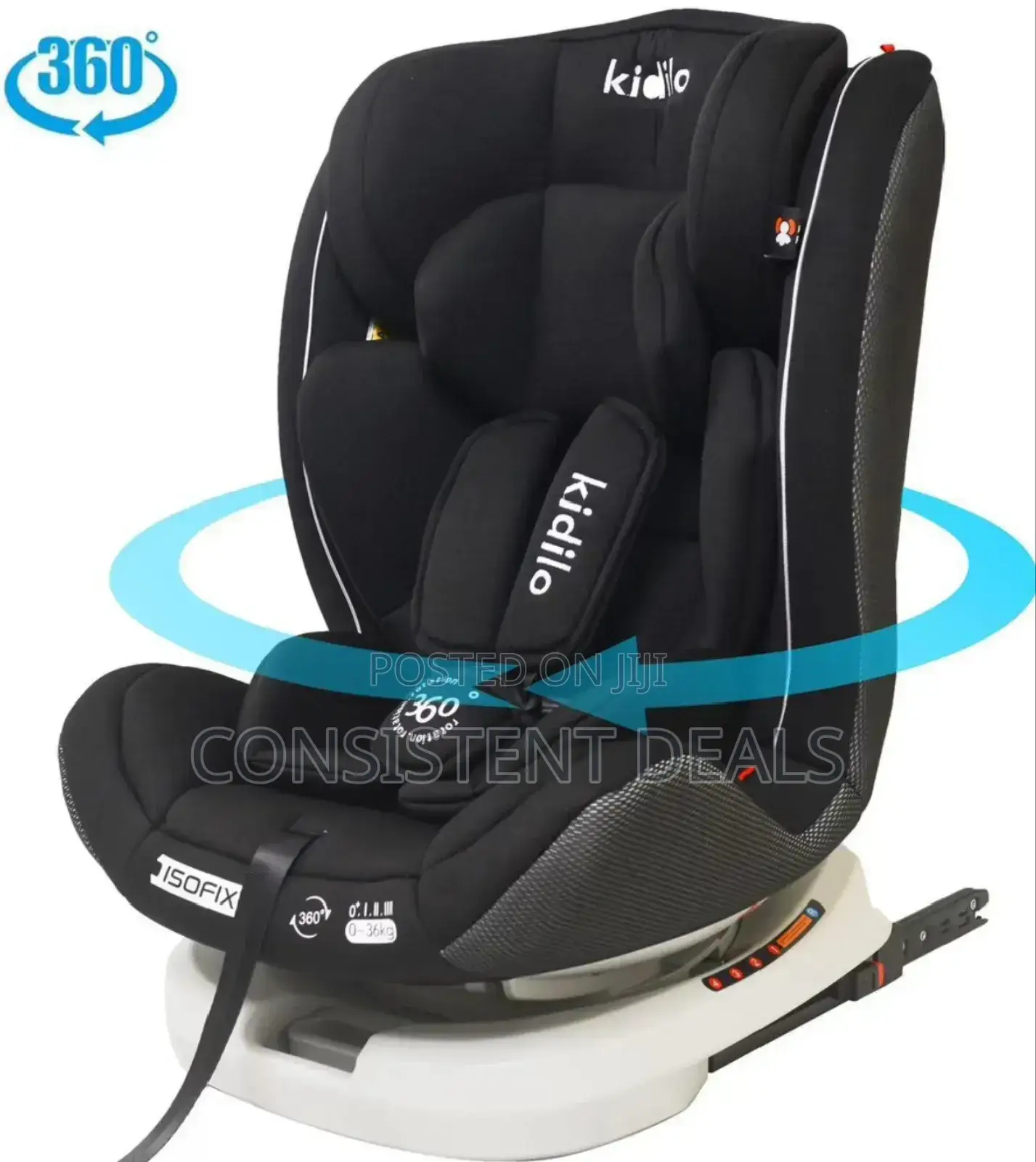 Kidilo Kids Car Seat 360° Rotation