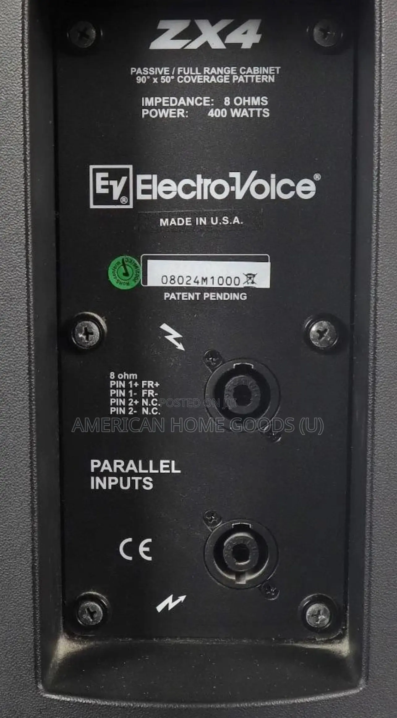 Pair of Ev Zx4 15" Passive Loudspeaker Pa Speaker 400w