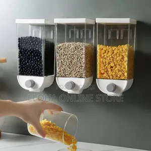 3pcs Wall Mounted Clear View Cereal Dispenser
