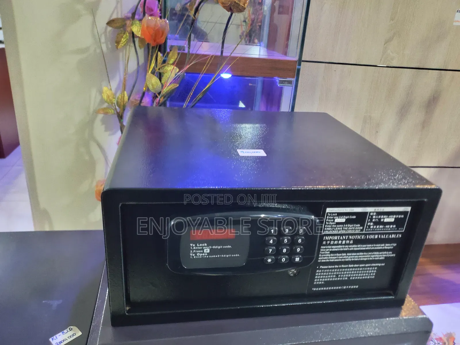 Safe Box For Hotels/Restaurant With Key And Password Codes