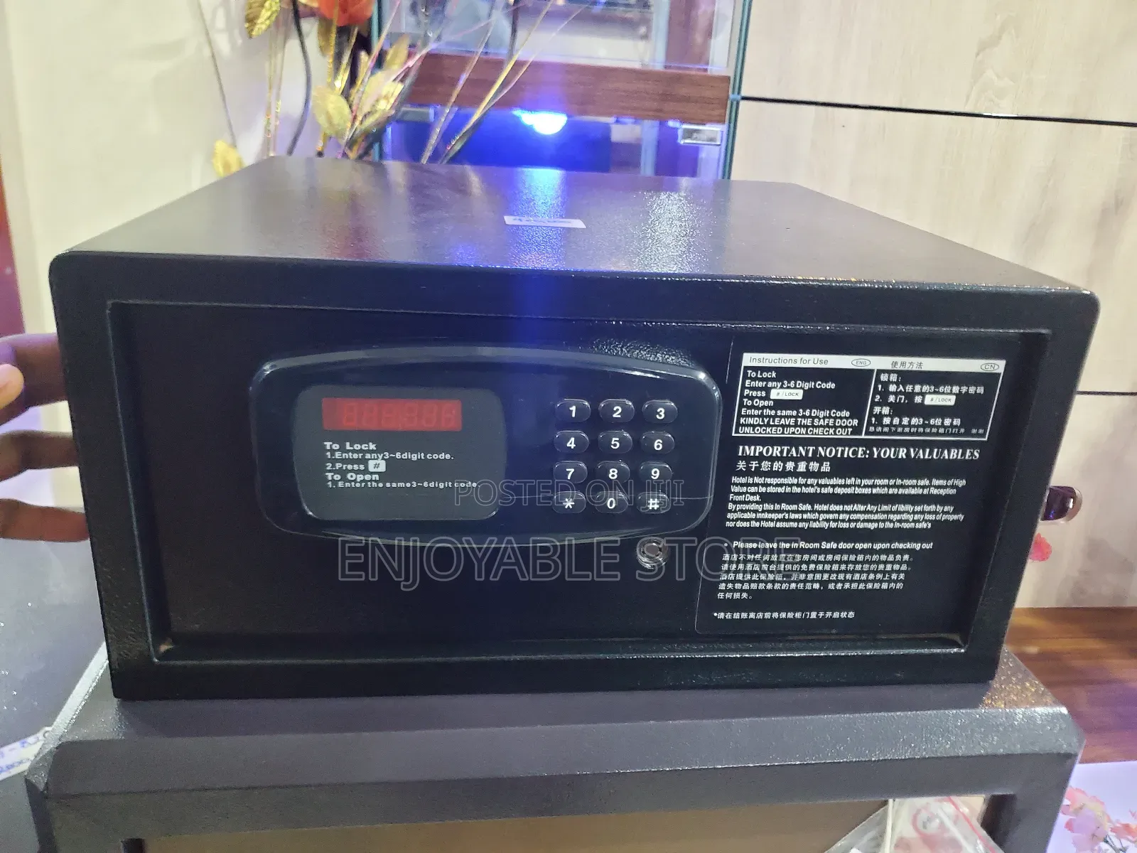 Safe Box For Hotels/Restaurant With Key And Password Codes