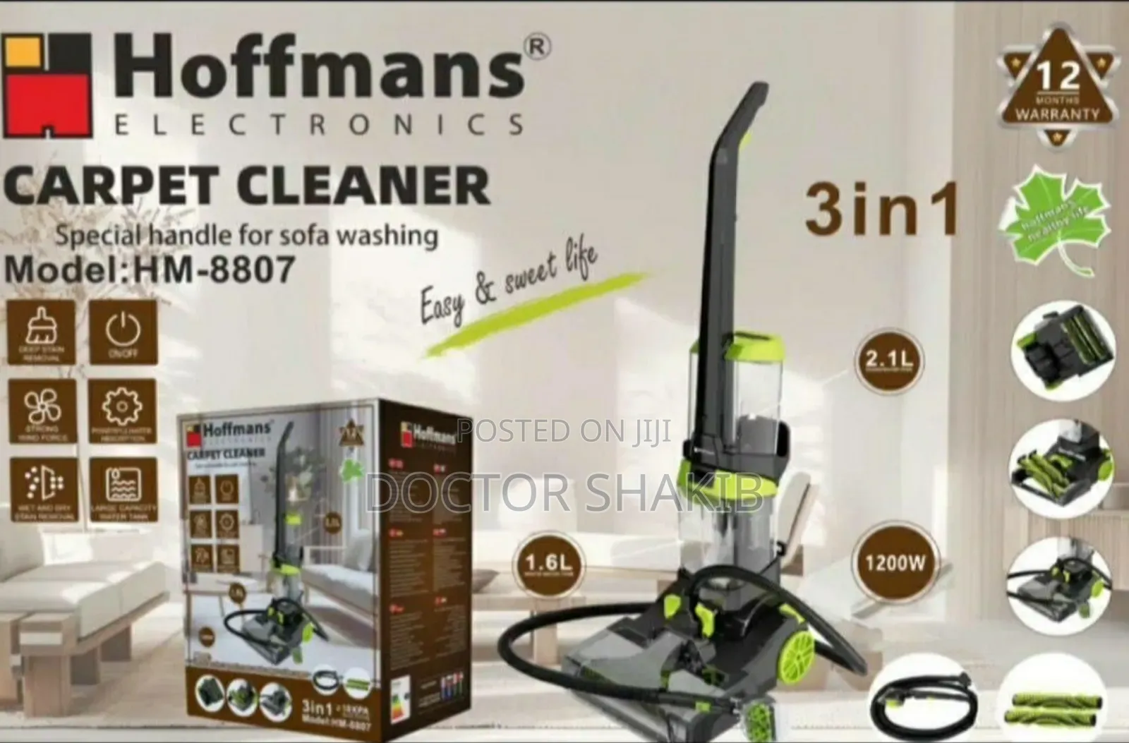 3 in I Hoffmans Premium Laundry Carpet/Car Vacuum Cleaner