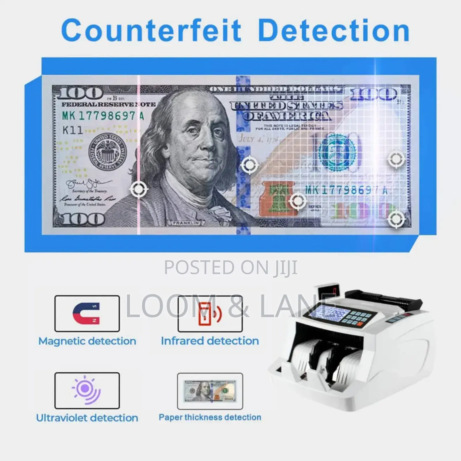 Commercial Bill Counter With Fake Money Detector