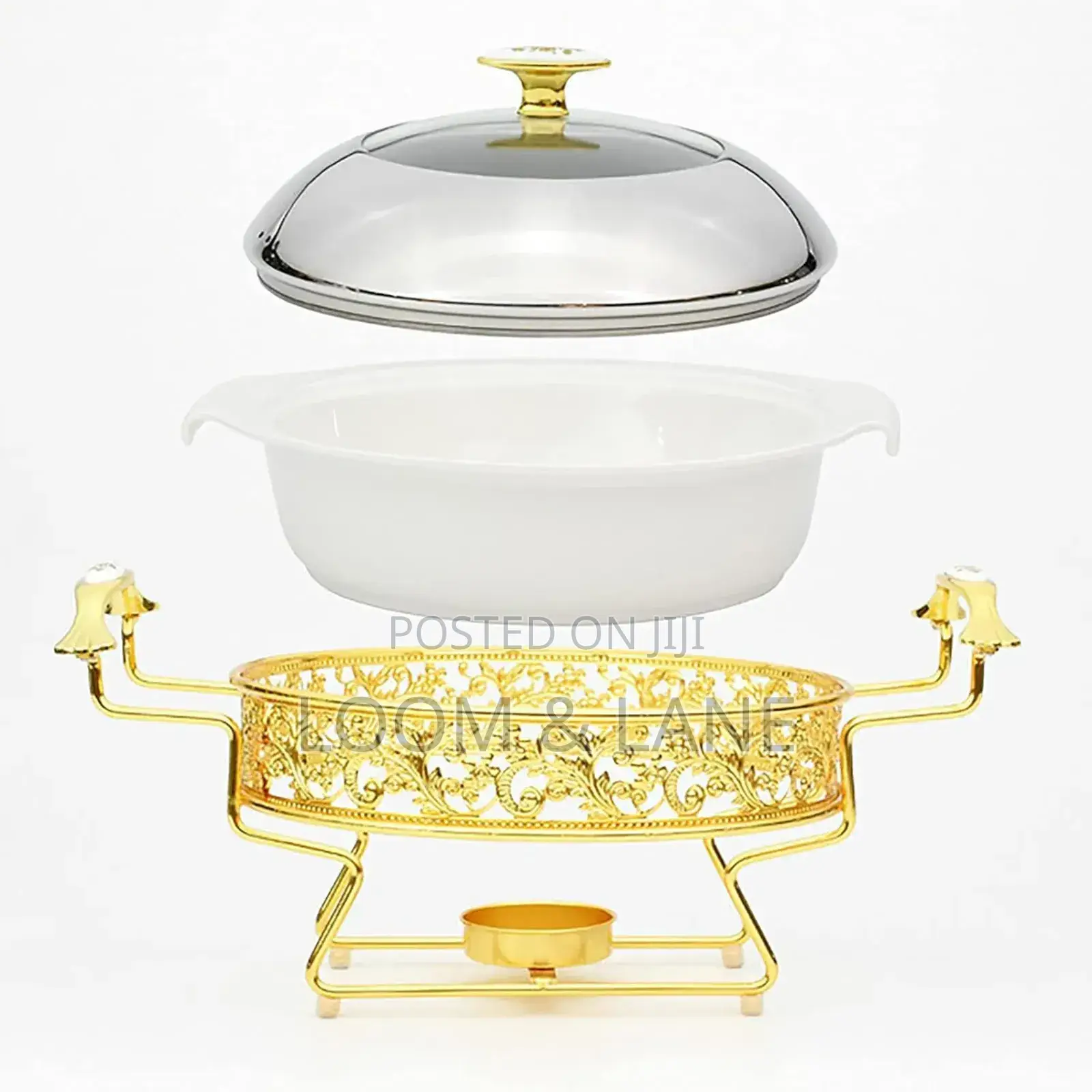 Round Golden Pattern Chafing Dish Buffet Set 28cm