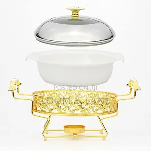 Round Golden Pattern Chafing Dish Buffet Set 28cm