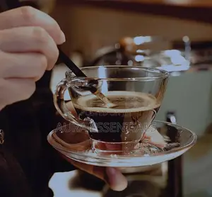 12pcs Clear Glass Tea/Coffee Cup With Saucer Saucer
