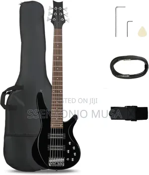 Photo - Electric Bass Guitar - 6-String With Professional Hh Pickup