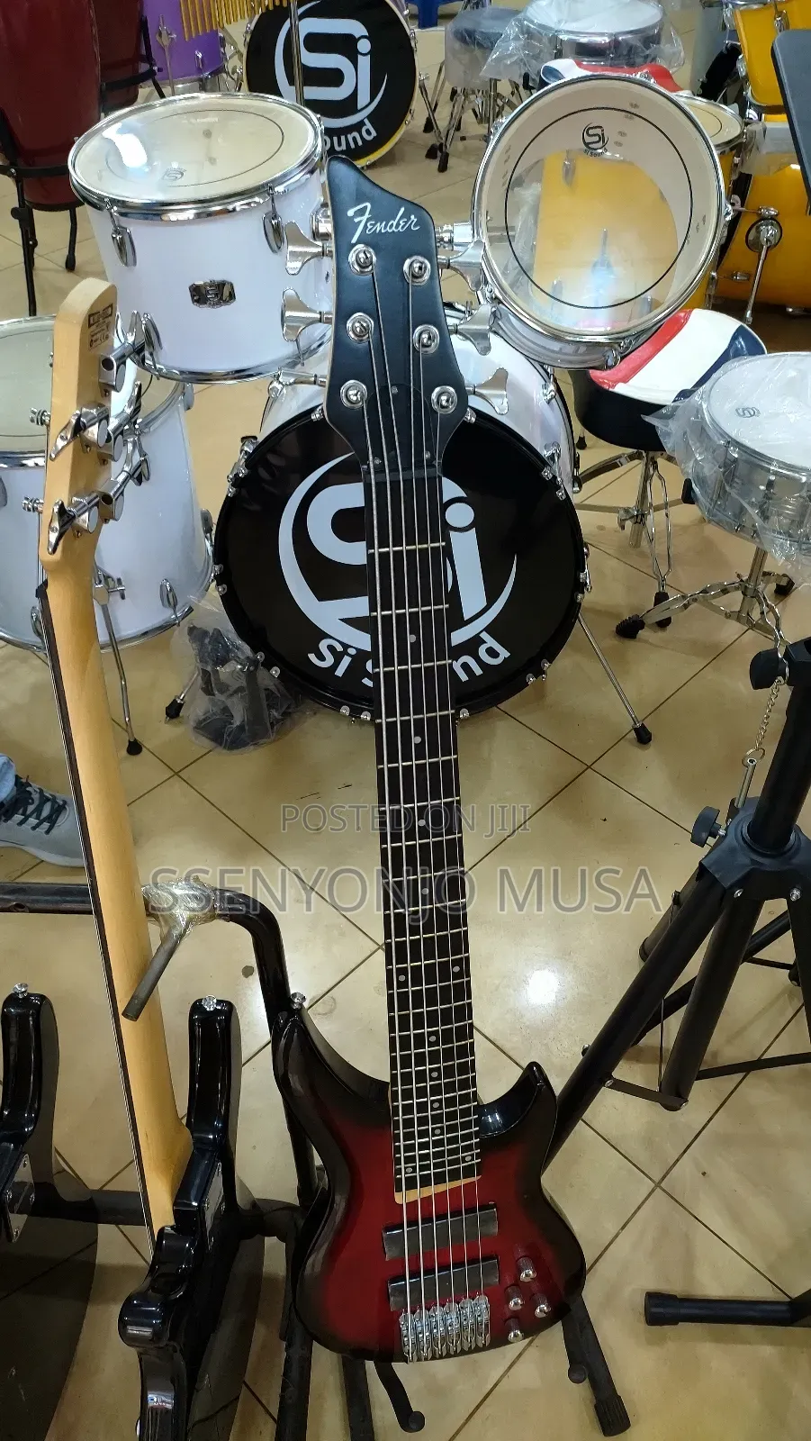 Electric Bass Guitar - 6-String With Professional Hh Pickup