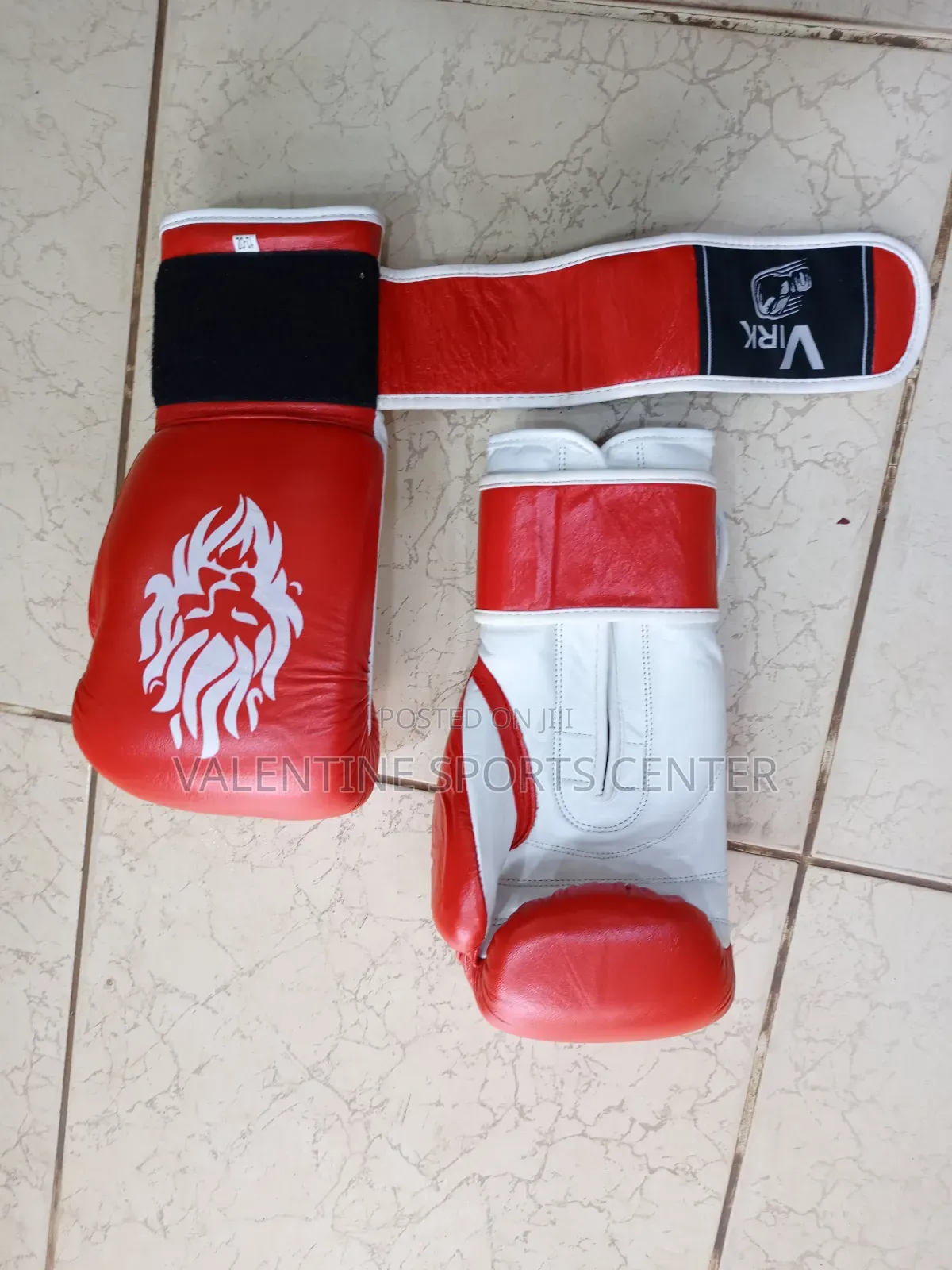 Virk Red Colour's Boxing Gloves Leather Original