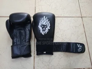 Black Colour Virk Boxing Gloves Made in Pakistani