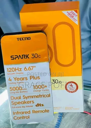 Photo - New Tecno Spark 30C 128 GB White