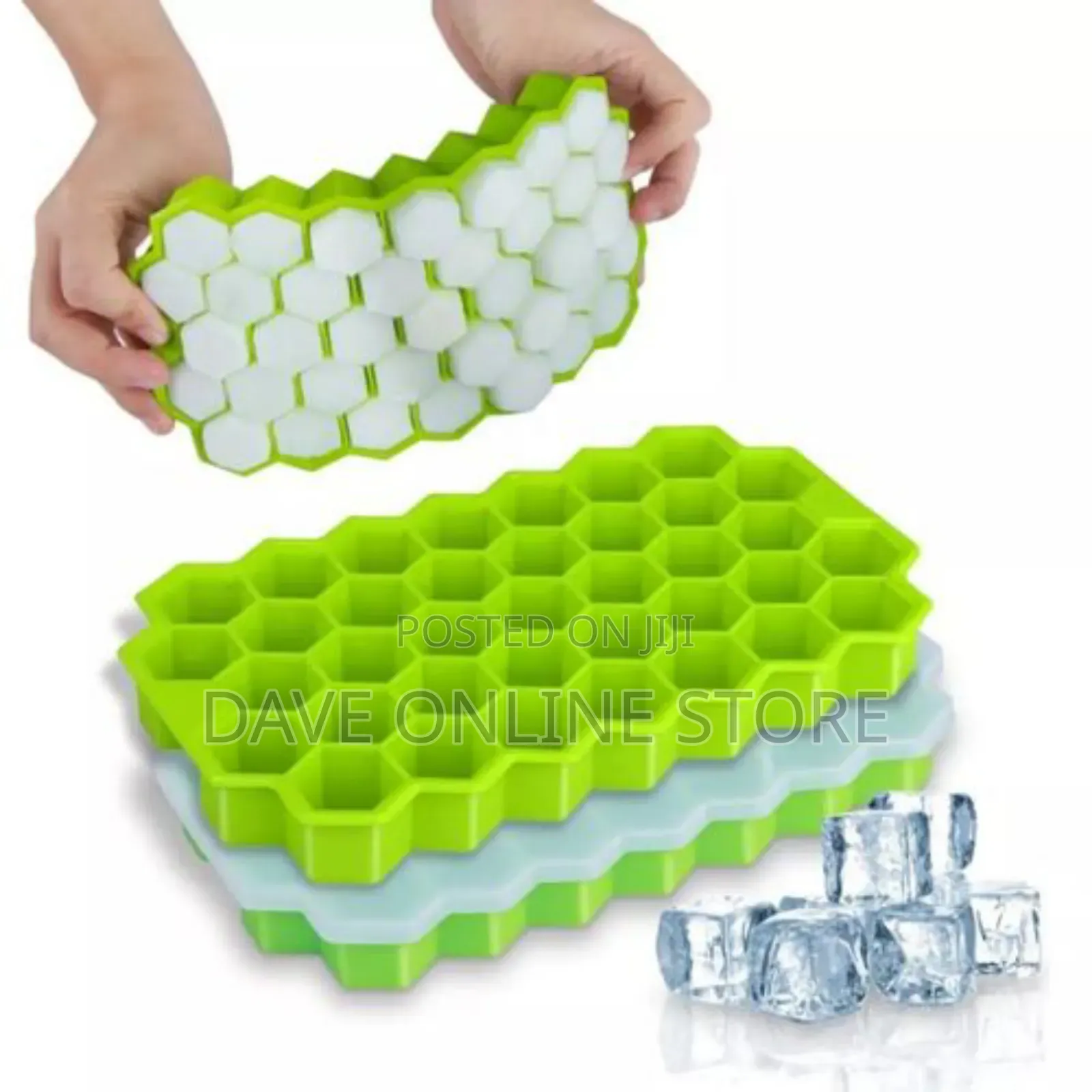 37 Grids Silicon Ice Cube Maker Tray + Top Cover