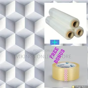 Transparent Cling Film Shrink Wrap Plus Free Cellotape