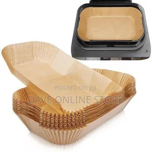 Rectangular Disposable Air Fryer Baking Paper Liners - 50pcs