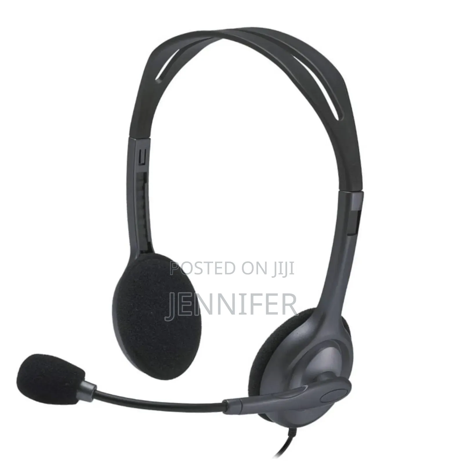Logitech H111 Wired on Ear Headphones With Mic Black