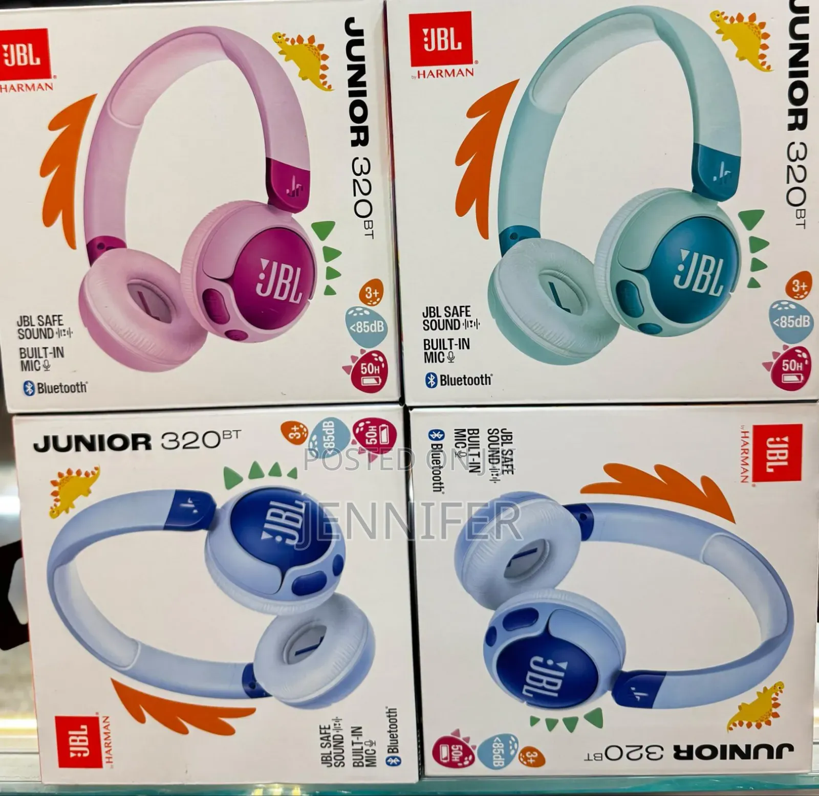 JBL Jr 320bt Wireless on-Ear Bluetooth Headphones for Kids