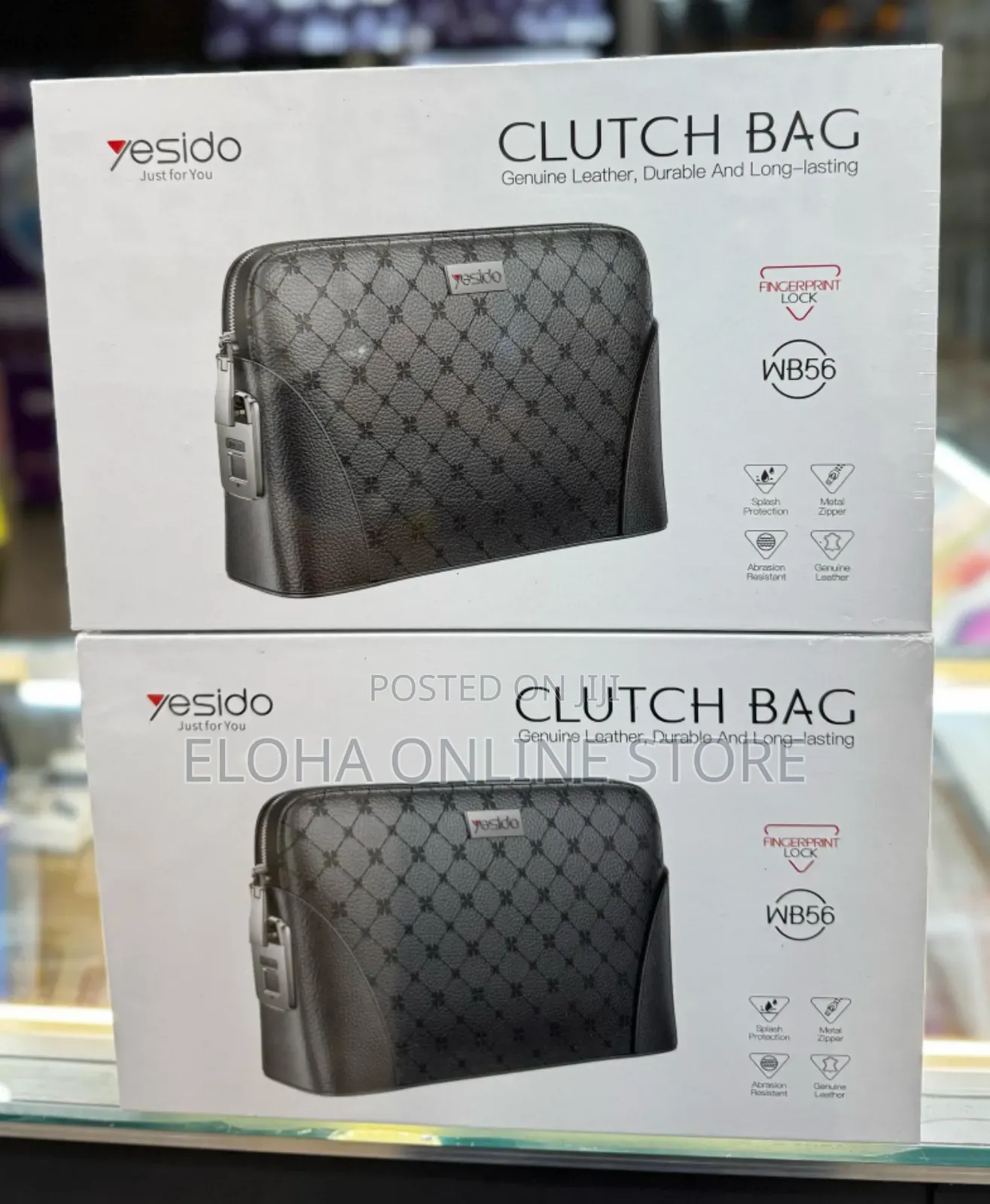 Anti Theft Waterproof Genuine Leather Clutch Bag