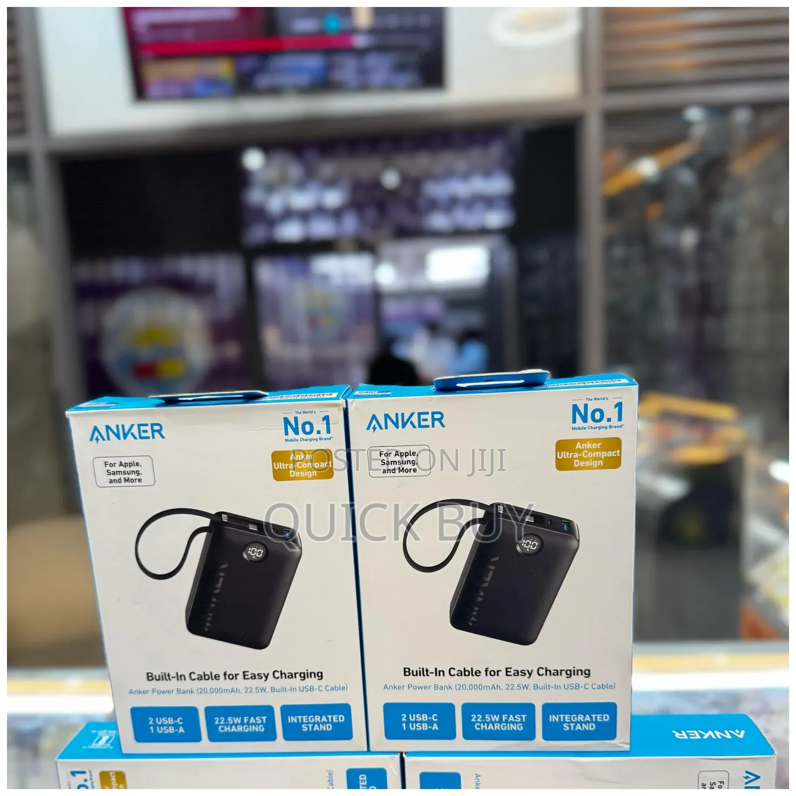 New Anker 20,000mah Built in Cable 22.5w