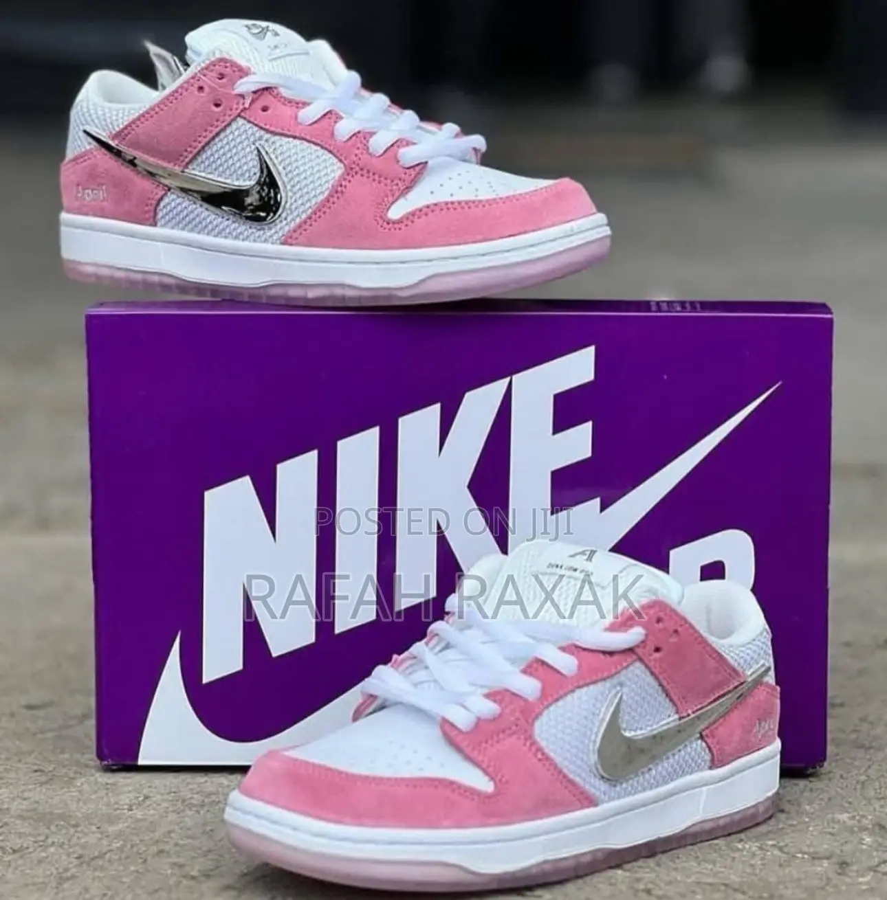 Original Unisex Nike Sb Dunk Low X April “Pink” Sneakers