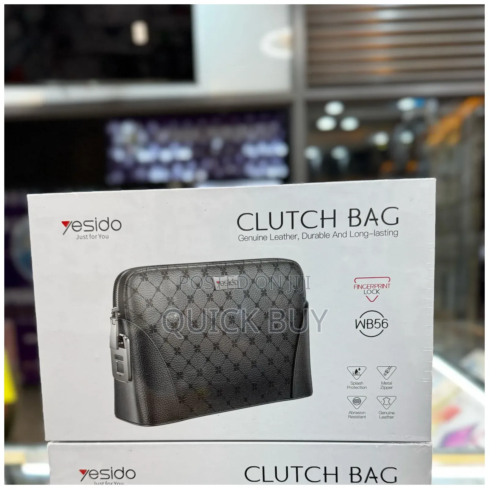Anti Theft Waterproof Genuine Leather Clutch Bag
