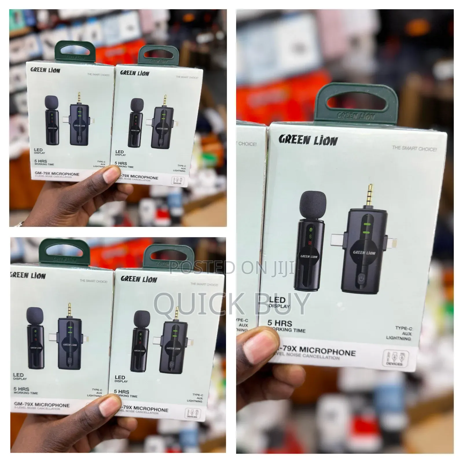 New Green Lion Gm-79x 3-in-1 Wireless Microphone