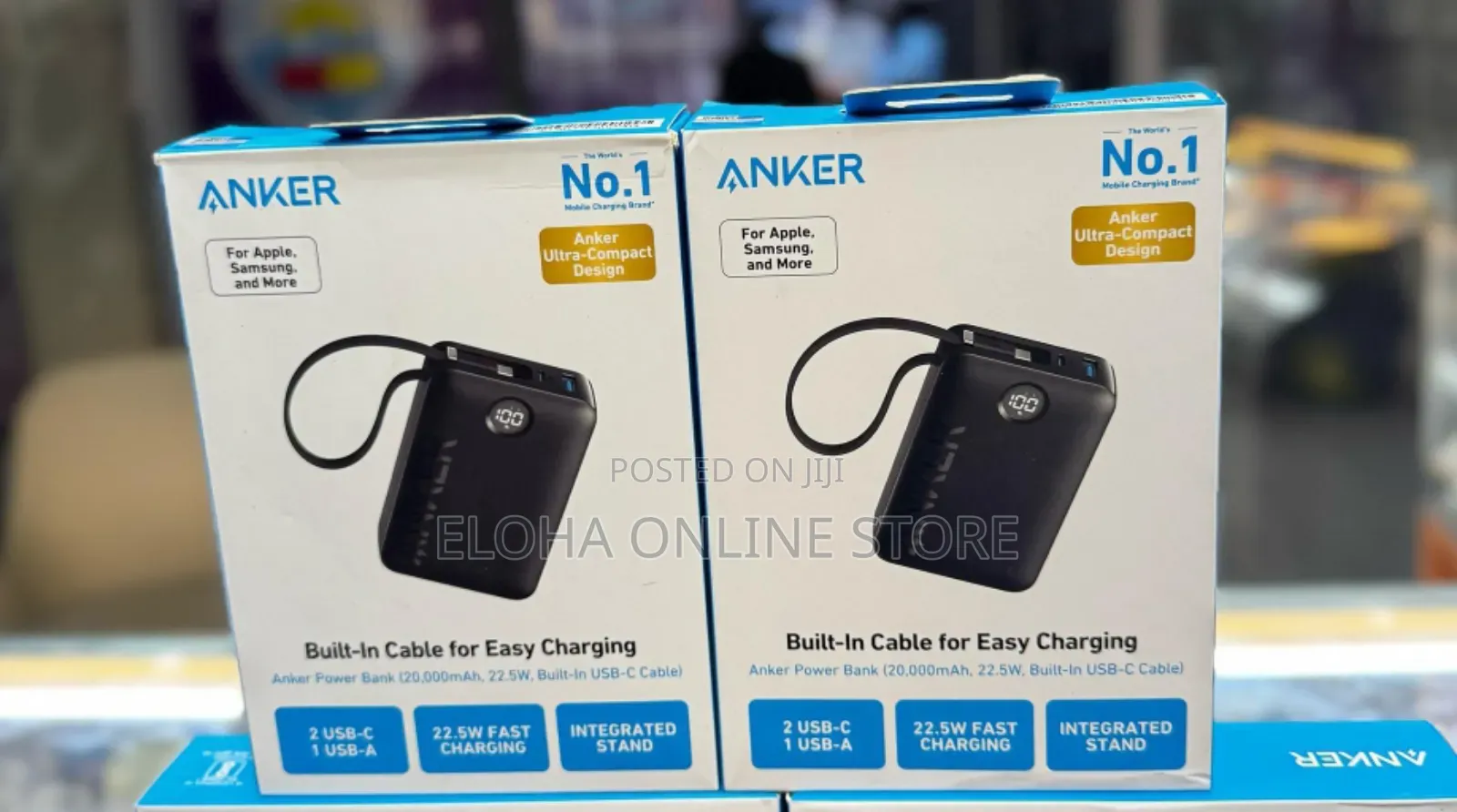 Brand New Anker 20,000mah Built in Cable 22.5w