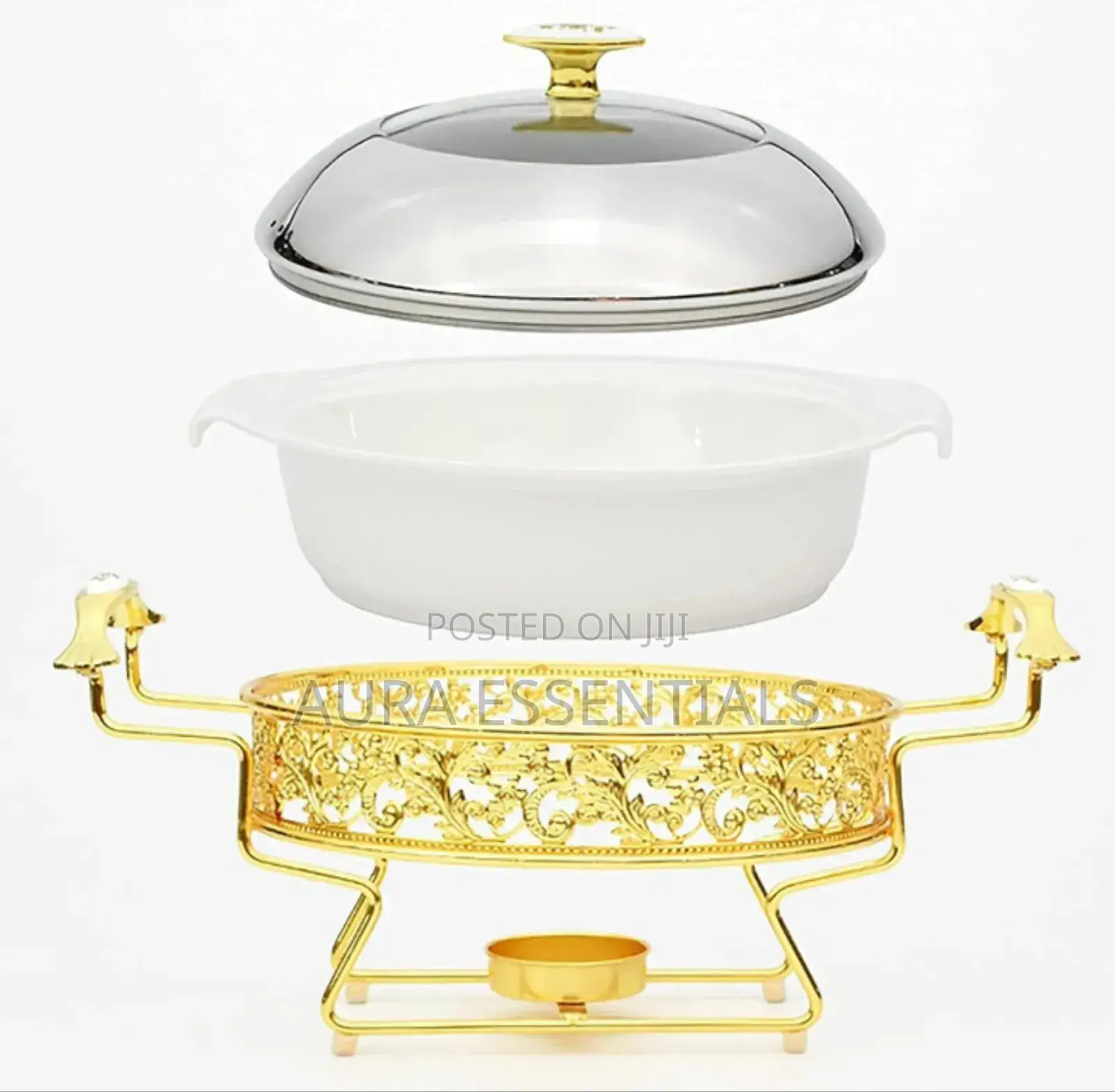 Round Golden Pattern Chafing Dish Buffet Set 28cm