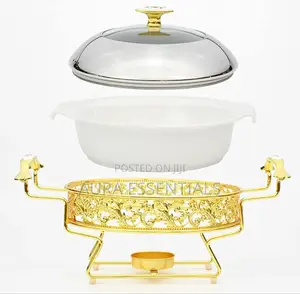 Round Golden Pattern Chafing Dish Buffet Set 28cm