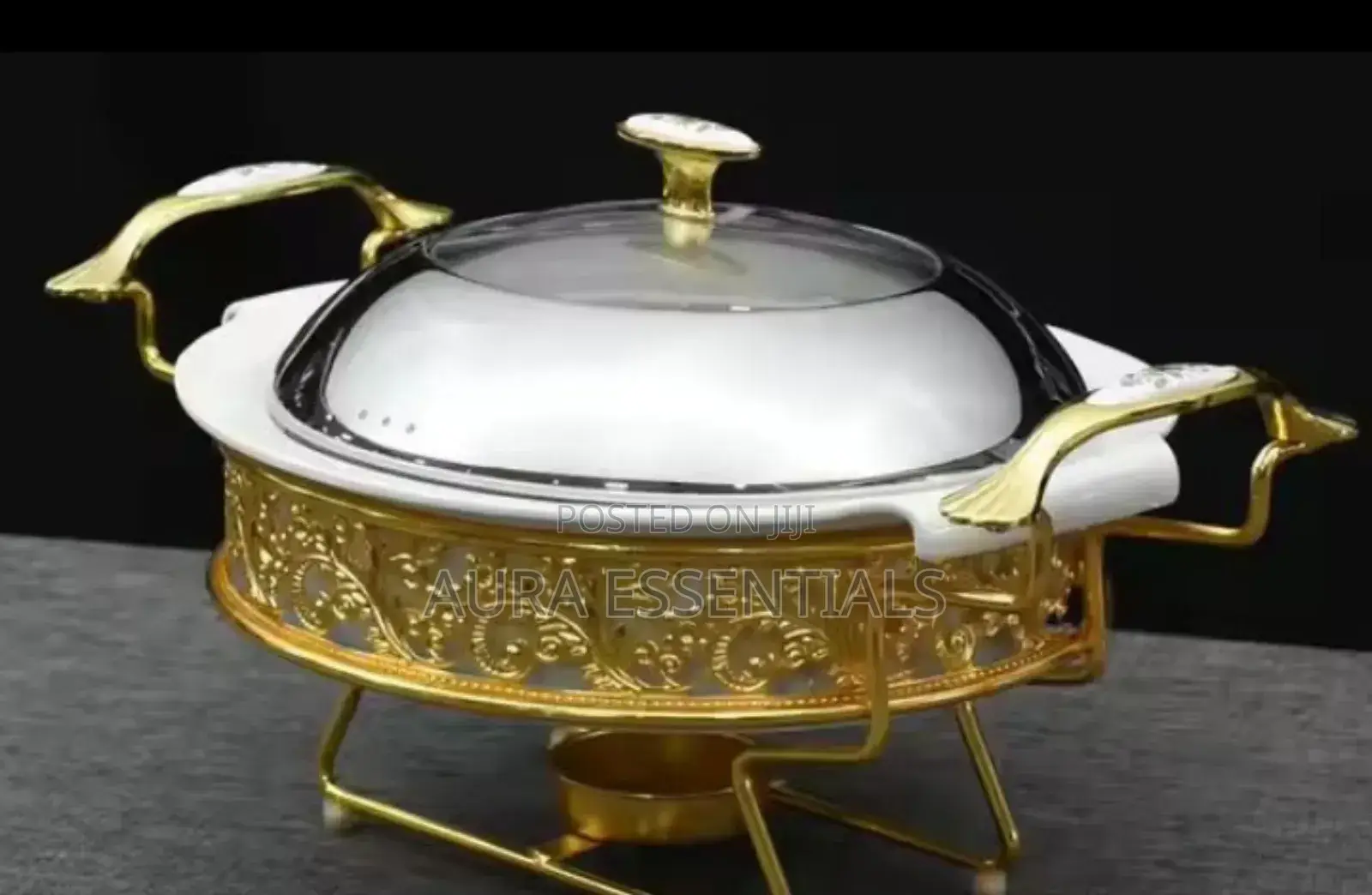 Round Golden Pattern Chafing Dish Buffet Set 28cm