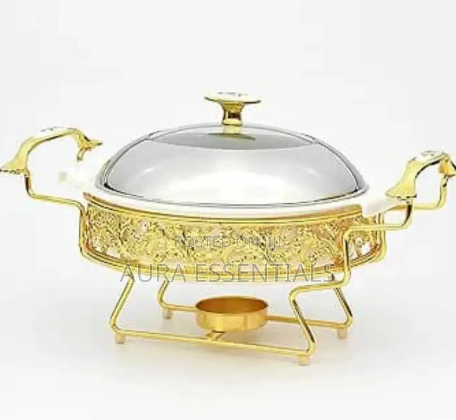 Round Golden Pattern Chafing Dish Buffet Set 28cm