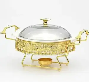 Round Golden Pattern Chafing Dish Buffet Set 28cm