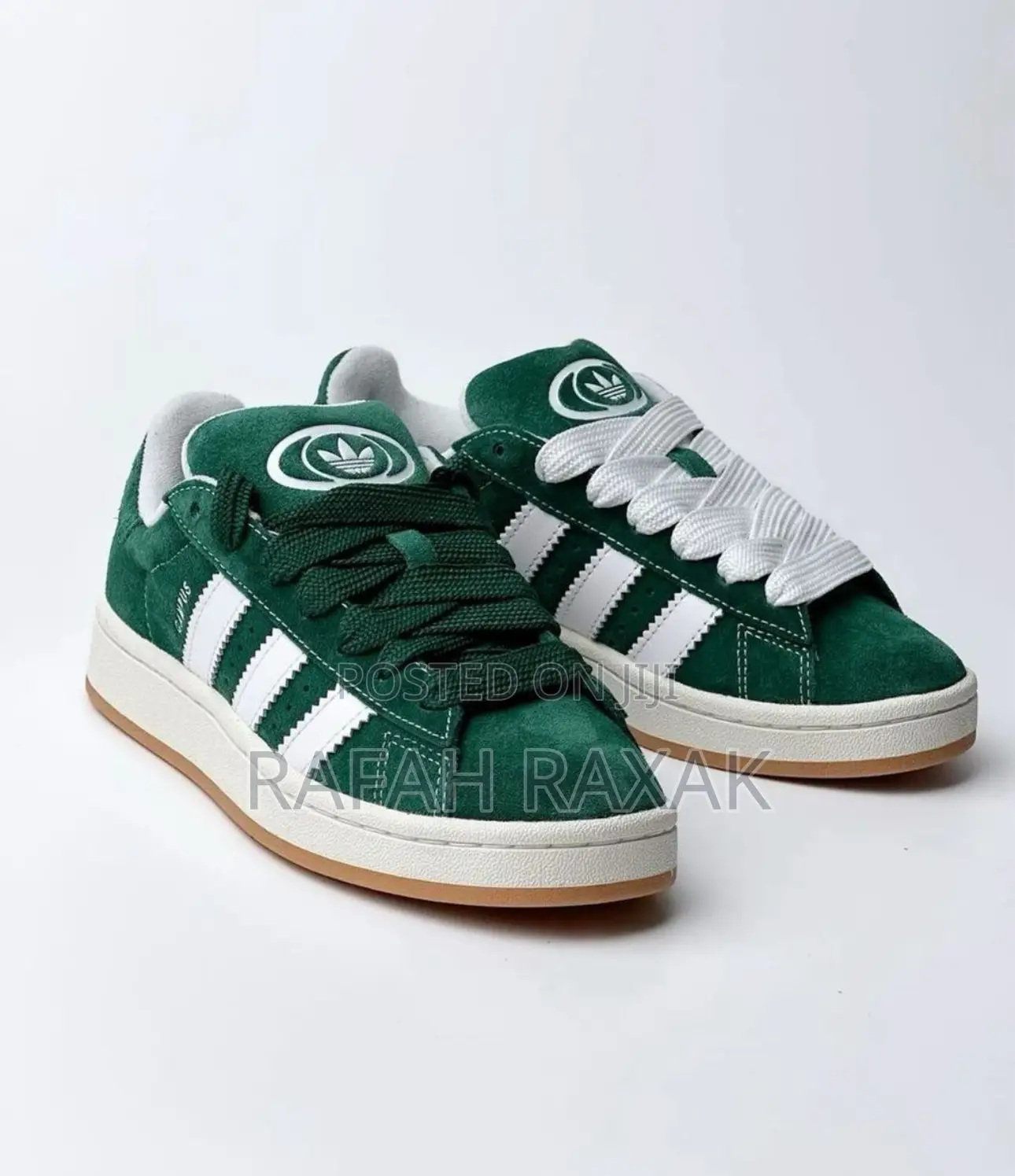 Original Green/Biege Adidas Campus 00s Suede Sneakers