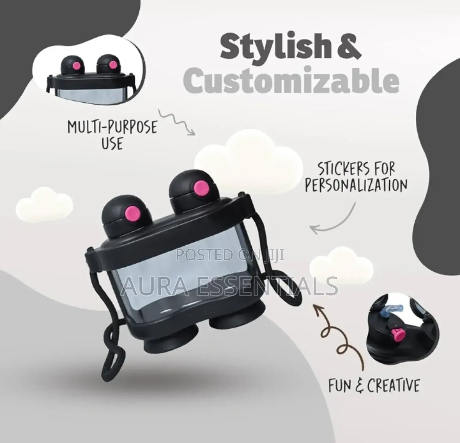 Binoculars Style Bpa Free Juice Water Bottle
