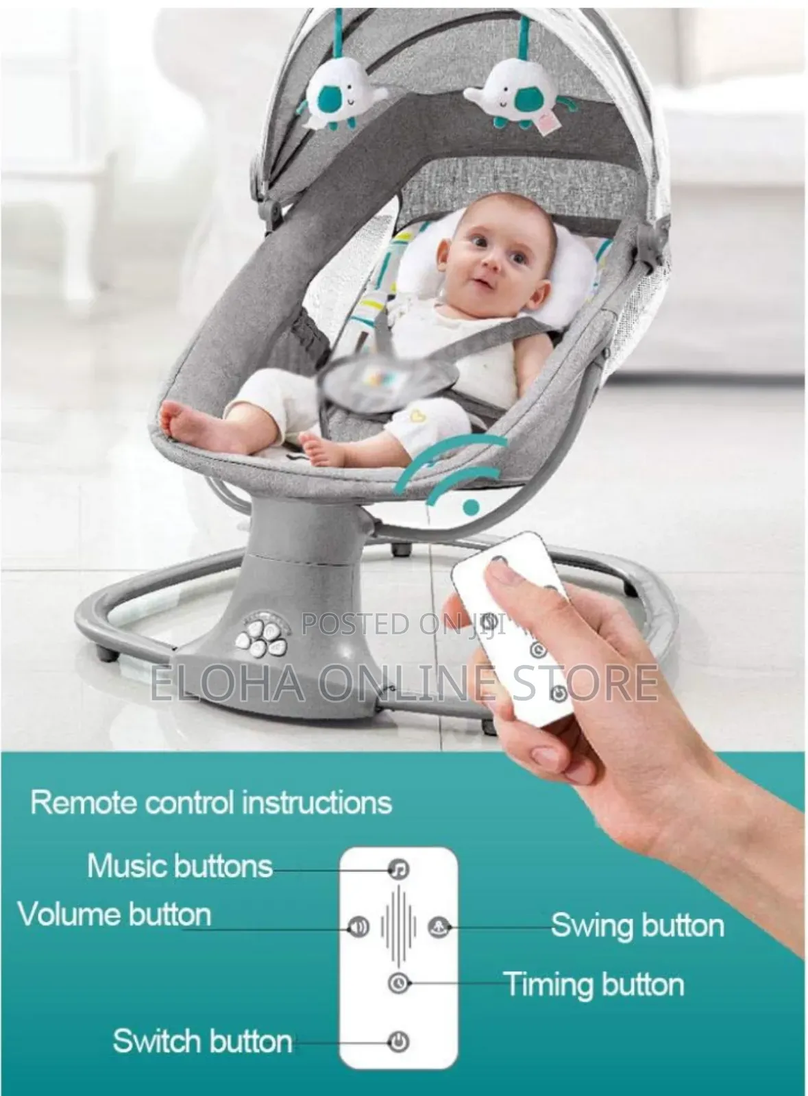 3in1 Electric Baby Swing Bed