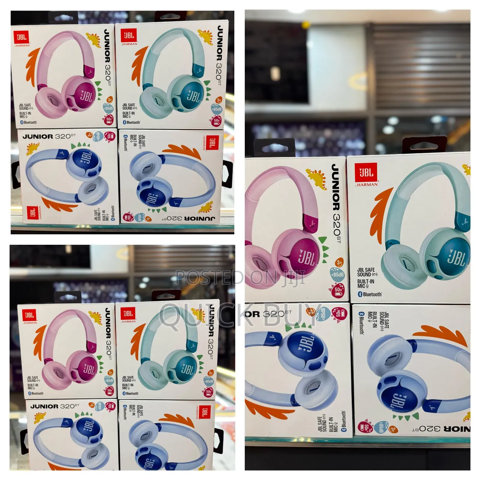 JBL Jr 320bt Wireless on-Ear Bluetooth Headphones