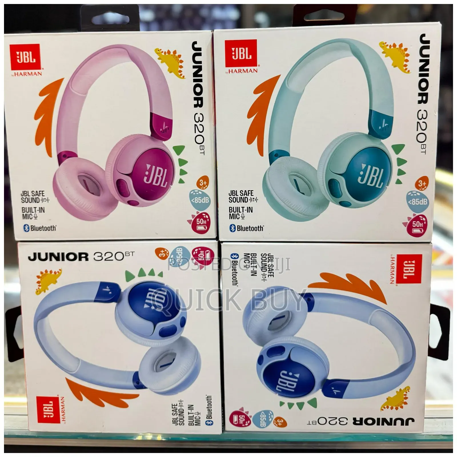 JBL Jr 320bt Wireless on-Ear Bluetooth Headphones