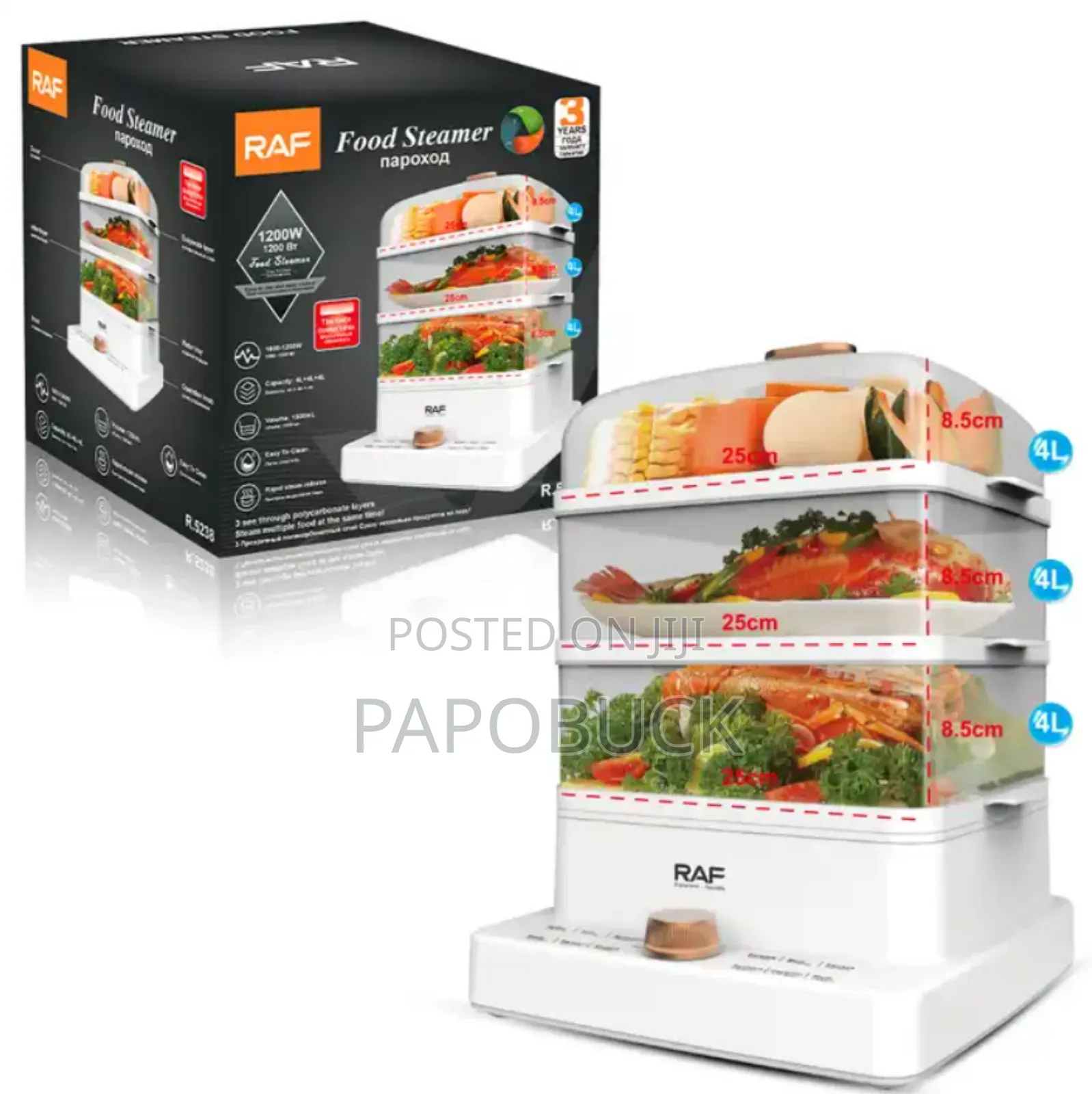 Raf 3 Layers Food Steamer