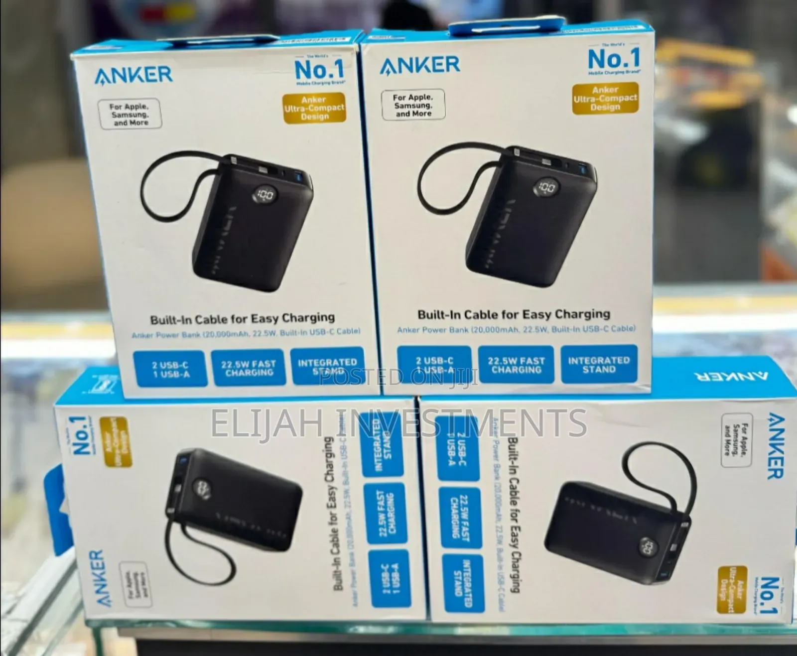 High-Quality Anker 20,000mah Built-in Cable 22.5w