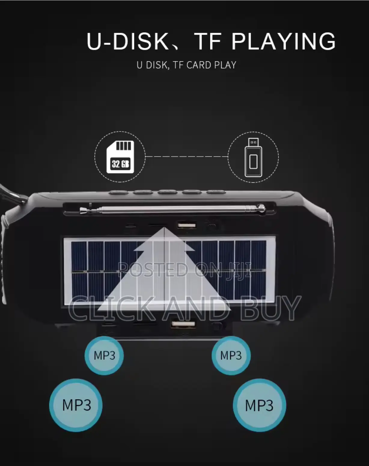 Bluetooth Speaker With Touch Solar Charging Option