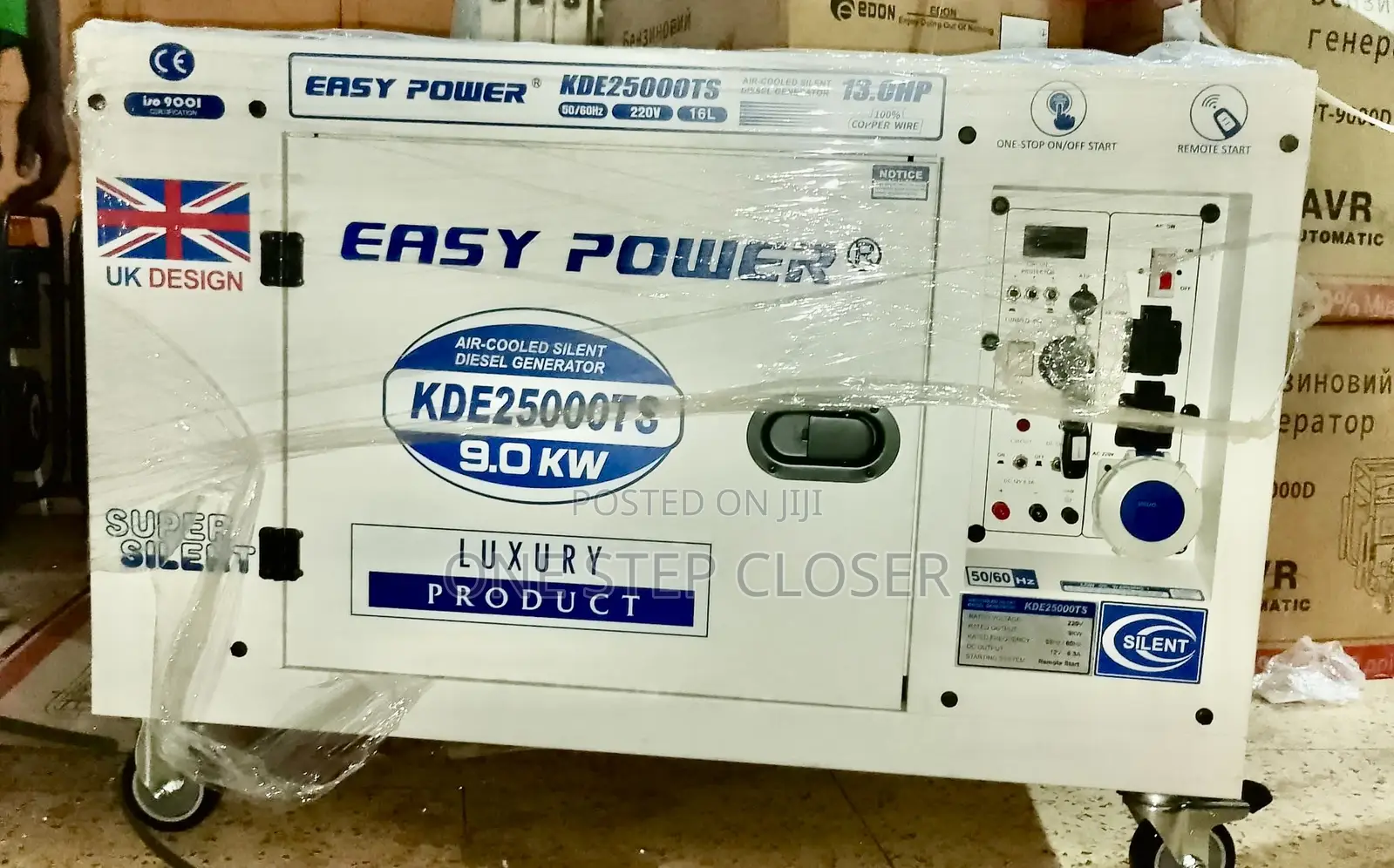 Remote and Button to Start Luxurious Silent Generator