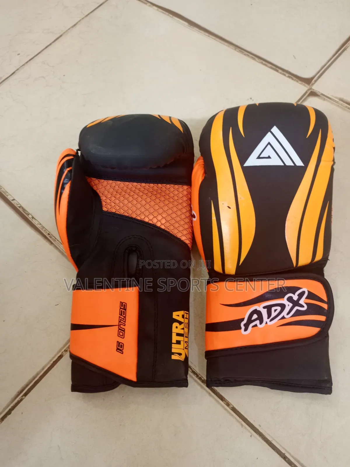 Orange Boxing Gloves Leather