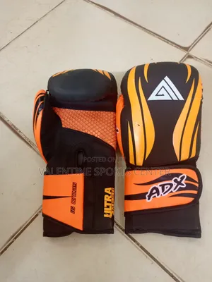 Orange Boxing Gloves Leather