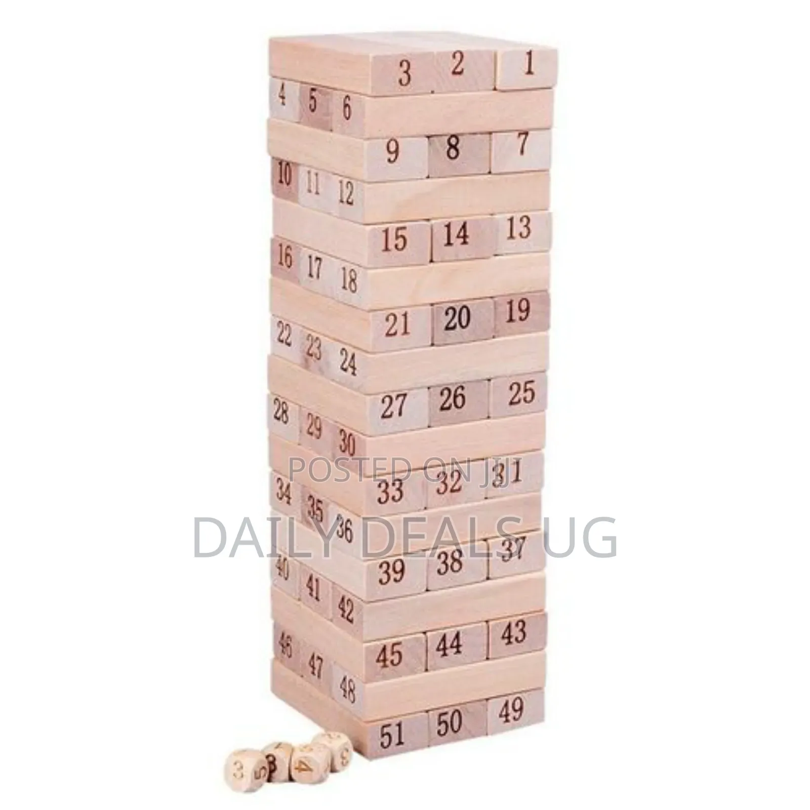 Number Animal Wooden Game Domino Stacking Blocks