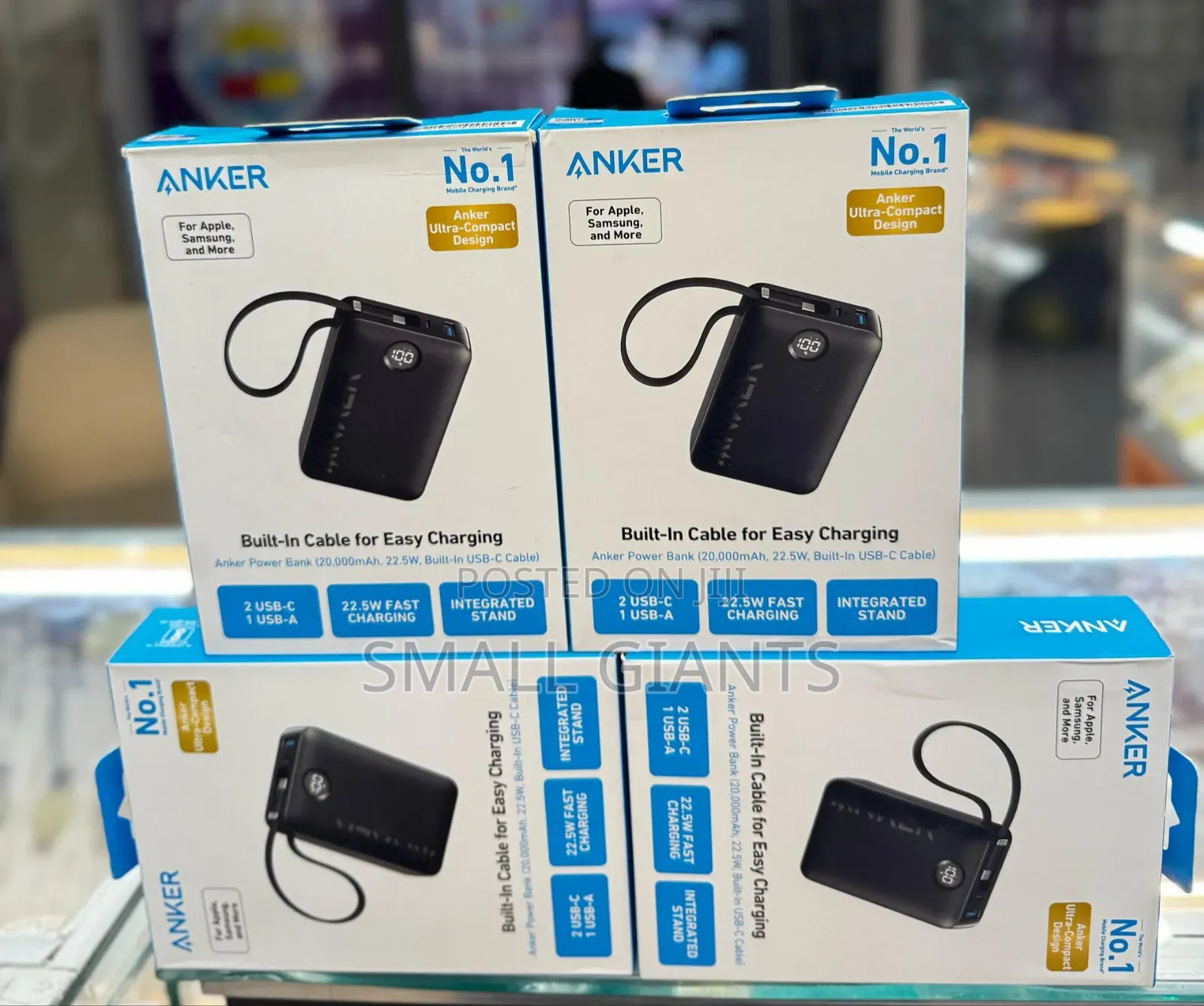 Anker 20,000mah Built in Cable 22.5w Powerbank