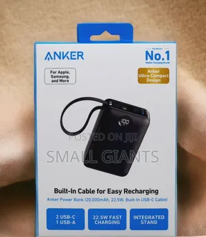 Photo - Anker 20,000mah Built in Cable 22.5w Powerbank