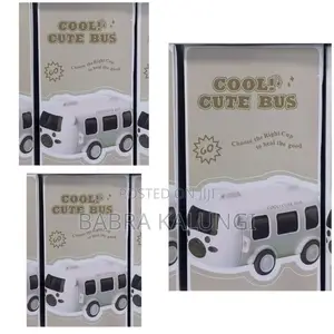500ml Bus Water Bottle for Kids With Strap, Sipper, Straw