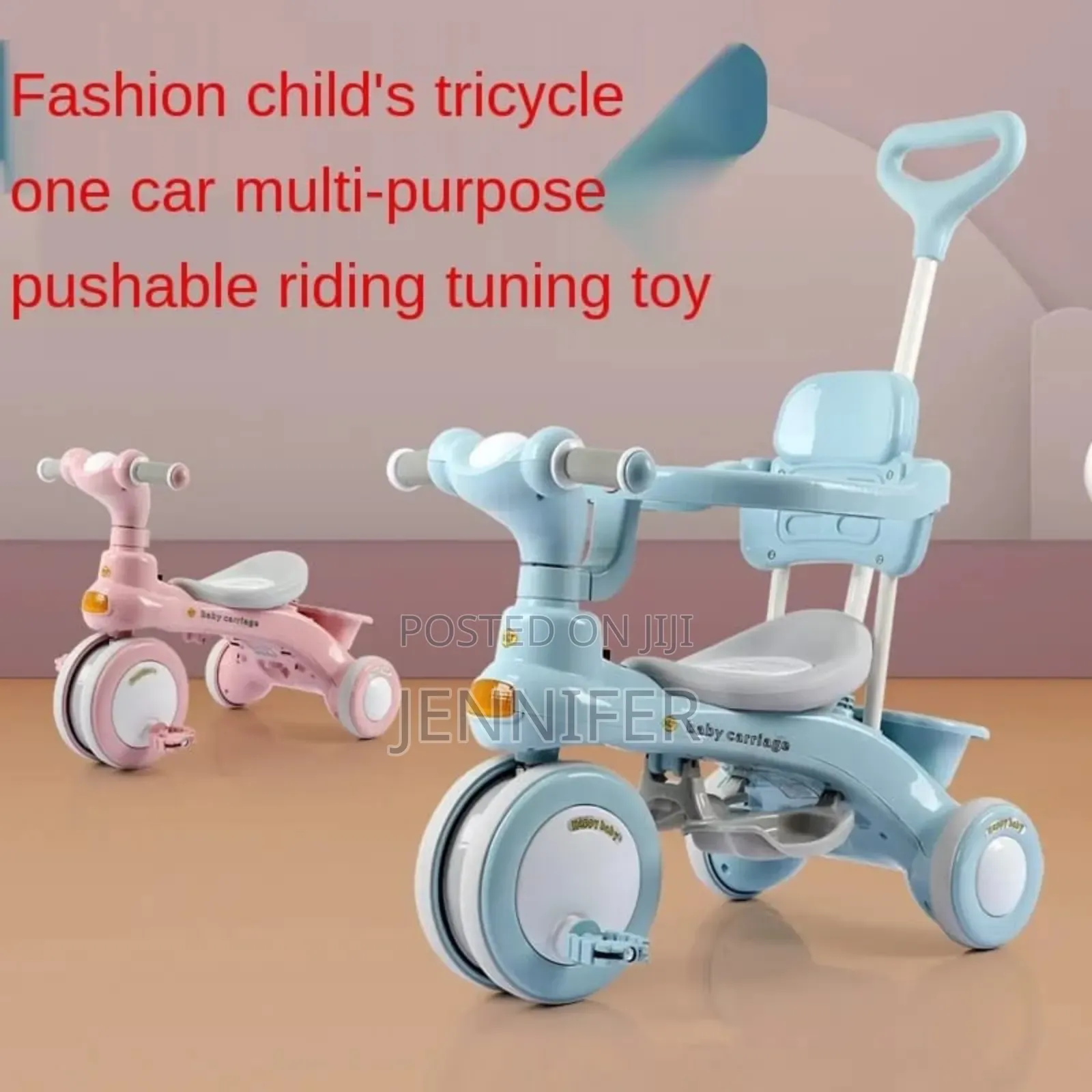 Multi Purpose Pushable Kids Riding Tricycle