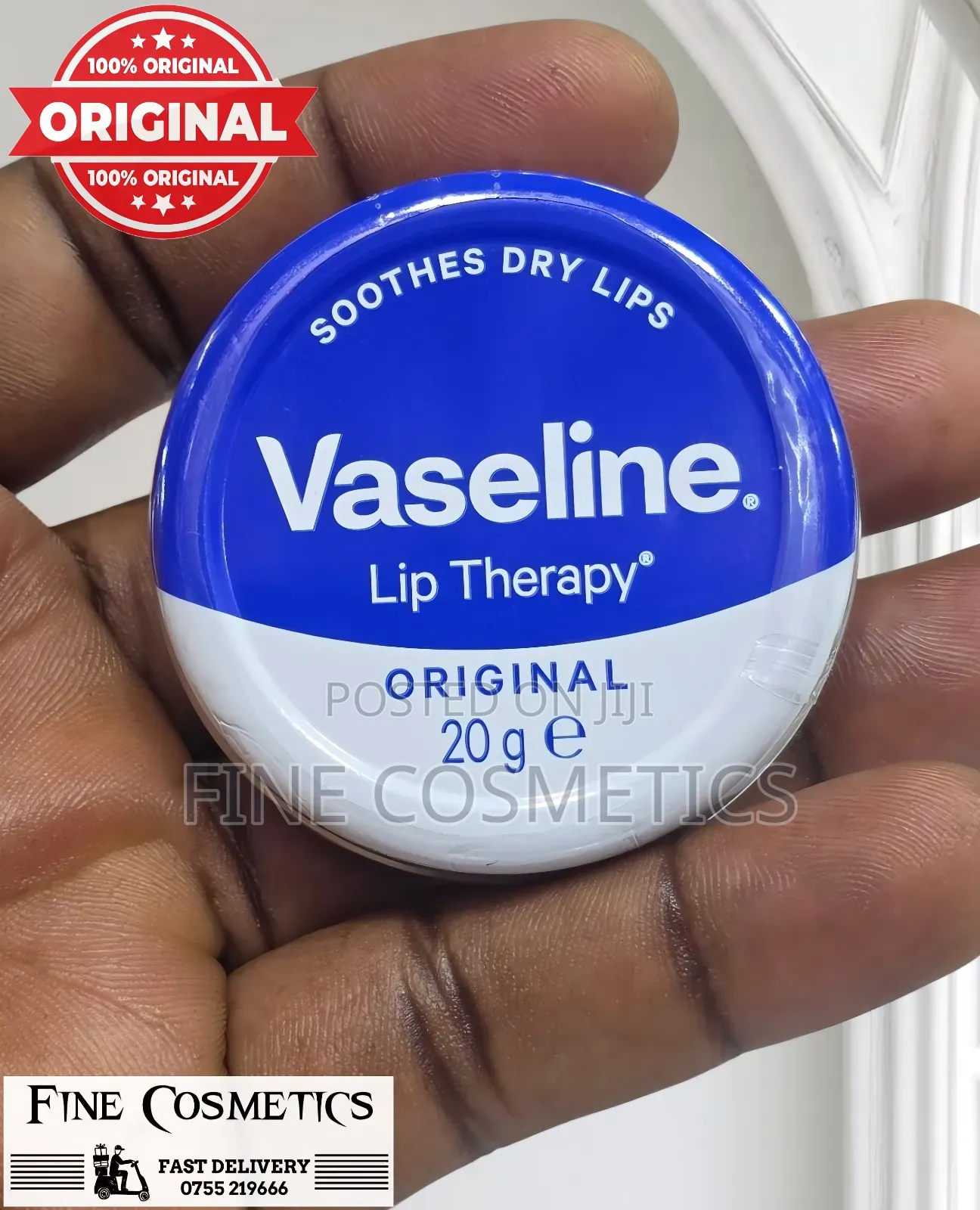 Original Vaseline Dry Lips Therapy Lip Balm for Cracked Lips