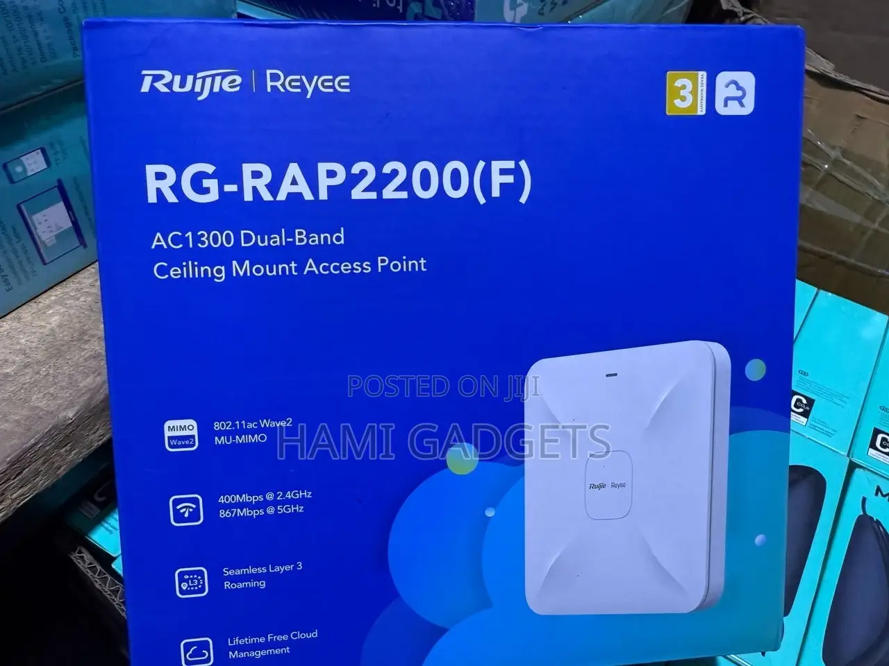 Ruijie Reyee Ac1300ceiling Mount Access Point Rap2200(F)